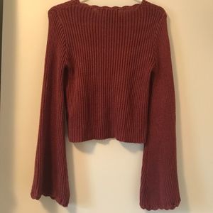 Forever 21 Ribbed Bell Sleeve Top